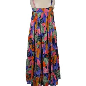 Anthropology Abel The Label Colorful Floral Maxi Dress